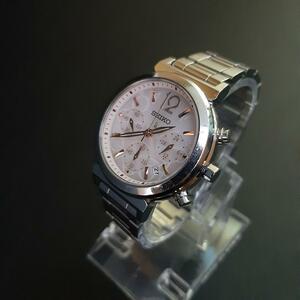 良品【稼働品】SEIKO　セイコー　ルキア　V175-0AJ0　ソーラー　クロノ