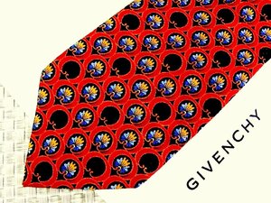 【在庫処分セール】●特売●FK0041●【GIVENCHY】ジバンシィ【花 葉っぱ 植物 デザイン 柄】ネクタイ●