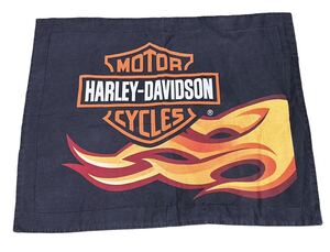 ハーレーダビットソン Harley-Davidson アメリカン ピローカバー 枕カバー 布 ビンテージ 大きめサイズ ガレージ装飾 リメイクなどに！