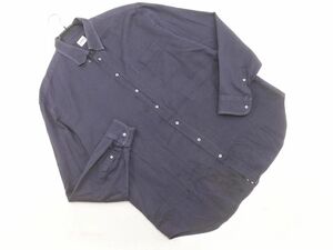 ネコポスOK ARMANI COLLEZIONI アルマーニコレツィオーニ シャツ size45/18/紺 ◇■ ☆ eic5 メンズ