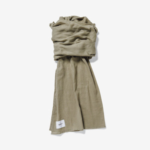 20AW WTAPS ダブルタップス WRAP SCARF LICO 202WVDT-AC01 ラップ スカーフ オリーブドラブ ベージュ系 コットン リネン