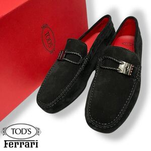 正規品 TOD’S x Ferrari トッズ x フェラーリ スウェード レザー ゴンミーニ ドライビングシューズ メンズ ローファー シューズ イタリア