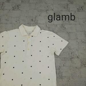 glamb グラム ドット刺繍ポロシャツ W5327