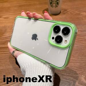 iphoneXRケース カーバー TPU 可愛い　お洒落　韓国　緑　グリーン　軽量 ケース 耐衝撃790