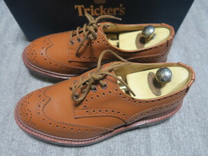 12万 超美品 箱付 定番 名作 トリッカーズ KESWICK M7292 KESWICK / C SHADE TAN (COMMANDO SOLE)ウィングチップシューズ UK7.0 JP25.5cm