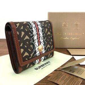 送料込み！ 未使用品 BURBERRY コンパクトウォレット TB 箱付き 329