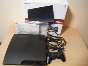 ★動作確認済★箱付 PlayStation3 PS3 CECH-3000A 160GB チャコールブラック プレステ3 傷・汚れ有