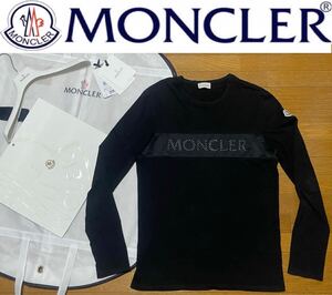 美品♪国内正規モンクレール MONCLER メッシュロゴ/長袖 カットソー ロンT 長袖 M-L相当