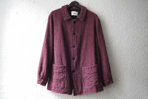 22AW VESTE THIERS 縮絨ウールヘリンボーンステンカラーコート / OUTIL(ウティ)