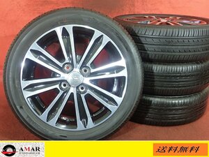 R15●【ダイハツタント純正：ブラックポリッシュ色】中古ホイール＋ラジアル165/55R15YOKOHAMA ★4本(TH-6430A)送料無料/沖縄配送不可