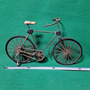 昭和レトロ 自転車 置物 飾り 真鍮製 全長31cm 送料660円