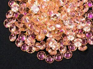 ★シャンパン色 キュービックジルコニア ルース 5mm おまとめて大量約100個セット 人工ダイヤモンド ラウンドブリリアントカット Nw91