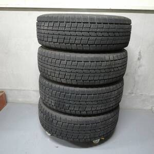 y2848【直接引き取り限定】中古タイヤ 4本セット 205/60R16 92Q ダンロップ スタッドレス REVERLINE 冬 タイヤ 現状品