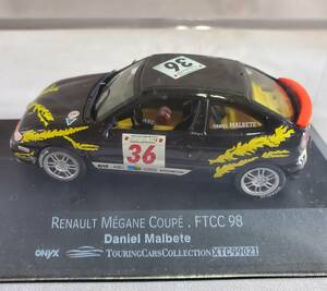 【1/43】　ONYX　RENAULT　MEGANE　COUPE　FTCC　98　（ケース割れ有）