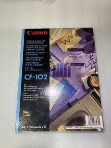 送料230円☆Canon キヤノン CF-102 color bubble jet カラーBJ トランスぺラックレンシー シート50 A4 BJC-600 BJC-4000/400j BJC-210 ☆