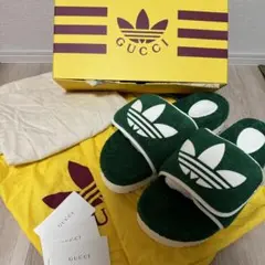 未使用　GUCCI adidas コラボ　サンダル　グリーンカラー　イタリア製❗️