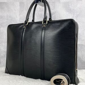 極美品 LOUIS VUITTON ルイヴィトン ポルトドキュマン マンヴォワヤージュ エピ 2WAY ビジネスバッグ ブリーフケース トート レザー A4 黒