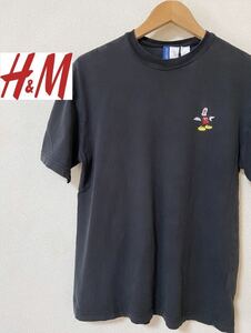 ★H&M★エイチアンドエム★Tシャツ★半袖★ミッキー★刺繍★ディズニー★Disney★M相当★