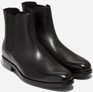 Cole Haan 29cm レイザー チェルシー ブーツ ブラック プレーン サイドゴア ビジネス レザー スニーカー レースアップ XXX315