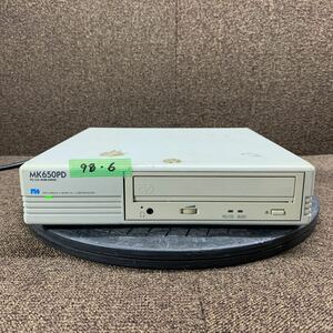 98-6 激安 レトロPC パーツ 外付け CD-ROM ドライブ MITSUBISHI CHEMICAL 三菱 MK650PD PD-7P 通電のみ確認 ジャンク