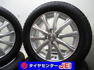 15インチ Weds バリ溝 185/60R15 5.5J+42 100 コンパクトカー 中古スタッドレスタイヤホイール【4本セット】 送料無料(SA15-4045）