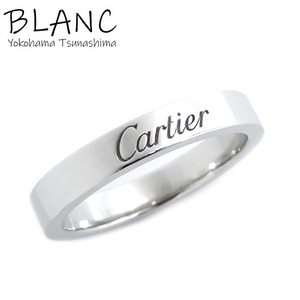 カルティエ エングレーブド リング ＃47 約7号 指輪 Pt950 プラチナ950 ウェディング ジュエリー CARTIER 横浜BLANC