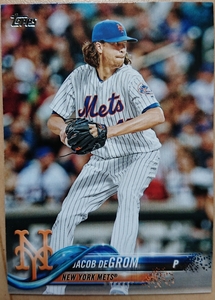 ★JACOB DE GROM TOPPS 2018 #555 MLB メジャーリーグ ジェイコブ デグロム NEW YORK METS メッツ DEGROM レンジャーズ RANGERS