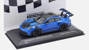 ミニチャンプス 1/43 ポルシェ 911 (992) GT3 RS Weissach package 2023 ブルー / ブラックホイール 特注品