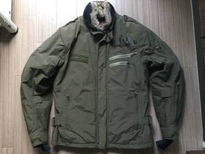 ☆ROUGH&ROAD RR7697 フライトジャケット 美品 定価¥29,480 秋冬モデル Olive Mサイズ バイク ツーリング ジャケット ラフアンドロード