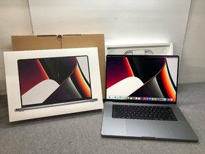 【Apple】箱付 MacBook Pro 16inch 2021 A2485 CPU Apple M1 Max メモリ64GB SSD1TB NVMe OS12 中古Mac 充電回数2回 未使用に近い US配列