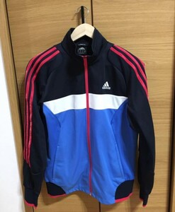 美品　着用数回　アディダス　adidas 　ジャージ　ジャージ上 ジャケット メンズ Mサイズ　ネイビー　