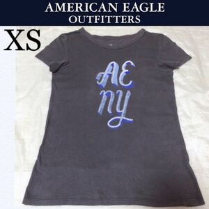 １回着☆American Eagle半袖ＴシャツXSチャコールグレー アメリカンイーグル