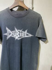 【即決】80s Hanes ヘインズ 50/50 DUBIEL DuBeel ヘビメタ バンド Tシャツ ロック 黒 ブラック usa アメリカ製 古着 M ビンテージ