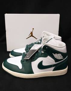 [黒タグ付・未使用] NIKE WMNS AIR JORDAN 1 MID OXIDIZED ウィメンズ ジョーダン オキシダイズ 27.5cm 緑 グリーン BQ6472-133 店舗受取可