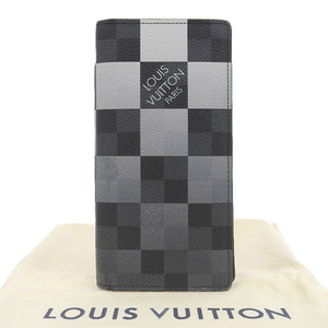 【本物保証】 布袋付 超美品 ルイヴィトン LOUIS VUITTON ダミエ グラフィット ジャイアントポルトフォイユ ブラザ NM N40415 二つ折長財布