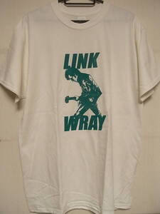 即決★新品ロックＴシャツ★リンク・レイ★LINK WRAY★ホワイトボディ×グリーンプリント★S/M/Lサイズ対応可能