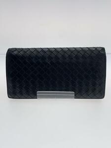 BOTTEGA VENETA◆イントレチャート/長財布/レザー/BLK/メンズ/156819 V4651 1000