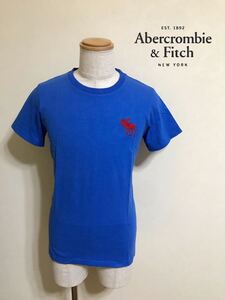 Abercrombie & Fitch kids アバクロンビー&フィッチ キッズ 半袖 ビッグ アイコン Tシャツ ブルー サイズM 青