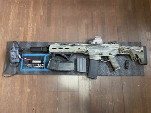 MAGPUL PTS MASADA ACR サイレンサー リポバッテリー 充電器 予備マガジン付き 電動ガン タイガーストライプ 水転写 マグプル