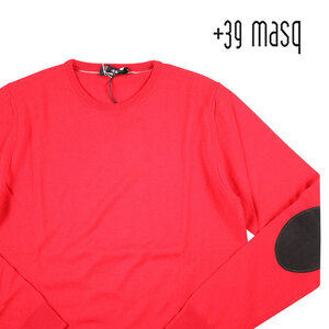 +39 masq（マスク） 丸首セーター MA0308 レッド XL 13652rd 【W13657】