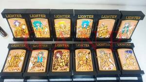 Knights Of The Zodiac /聖闘士星矢(SAINT SEIYA) 黄金聖闘士(Gold Saints) ゴールド(黄金)・オイルライター全12種セット 未使用・ケース付