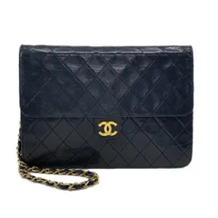 CHANEL(シャネル) ショルダーバッグ シングルフラップマトラッセ 黒 チェーンショルダー/ゴールド金具 ラムスキン