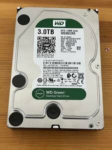 【中古動作品】デスクトップ用 3.5インチ 3000.5GB ハードディスク WDC WD30EZRX 3TB 使用時間：3001時間 電源投入回数：2134回