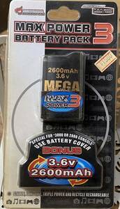 【現状】 未開封/ PSP 3000/2000/1000 バッテリーパック MAXPOWER3 / RAGONPRO. 2600mAh 3.6v MEGA (※箱、傷汚れホコリあり)