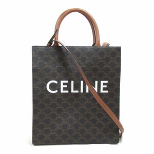 セリーヌ バーティカルカバ トートバッグ ブランドオフ CELINE レザー トートバッグ コーティングキャンバス/レザー 中古 レディース