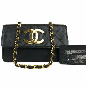 【1円～】シャネル CHANEL バッグ ショルダーバック チェーンショルダー マトラッセ 0番台 デカココ ギャランティカード付き 中古