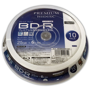 まとめ得 20個セット HIDISC BD-R 1回録画 6倍速 25GB 10枚 スピンドルケース HDVBR25RP10SPX20 x [2個] /l