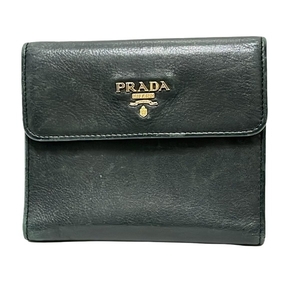 プラダ PRADA 3つ折り財布 1M0170 - レザー ダークグリーン 財布