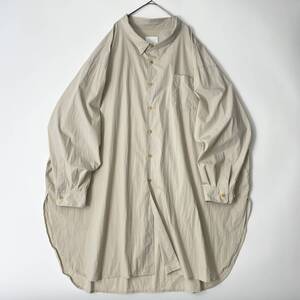 WHOWHAT size/FREE (ja) -5X SHIRT- フーワット オーバーサイズ ワイドシャツ ビッグ シャツコート コットン ベージュ 日本製 ドメブラ