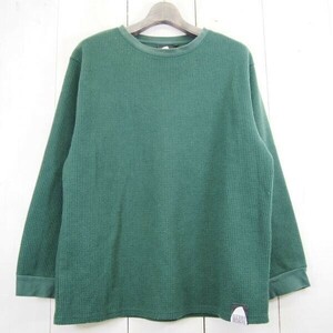 シエラデザイン SIERRA DESIGNS クルーネックサーマルプルオーバーL/S シャツ*ワッフルロンT(L)グリーン